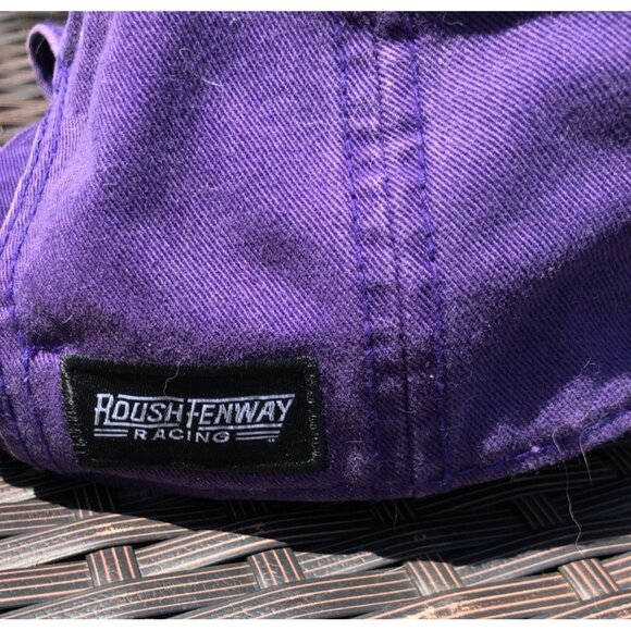 Crown Royal Distressed Purple Baseball Cap Embroidered Roush Fenway #26 Adj Hat - Picture 5 of 13